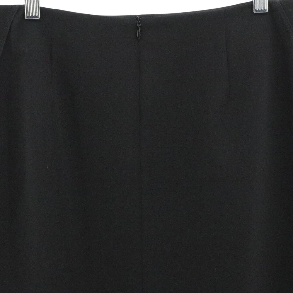 Lafayette 148 New York Black Asymmetrical Hem‎ Skirt Career Minimalist 4